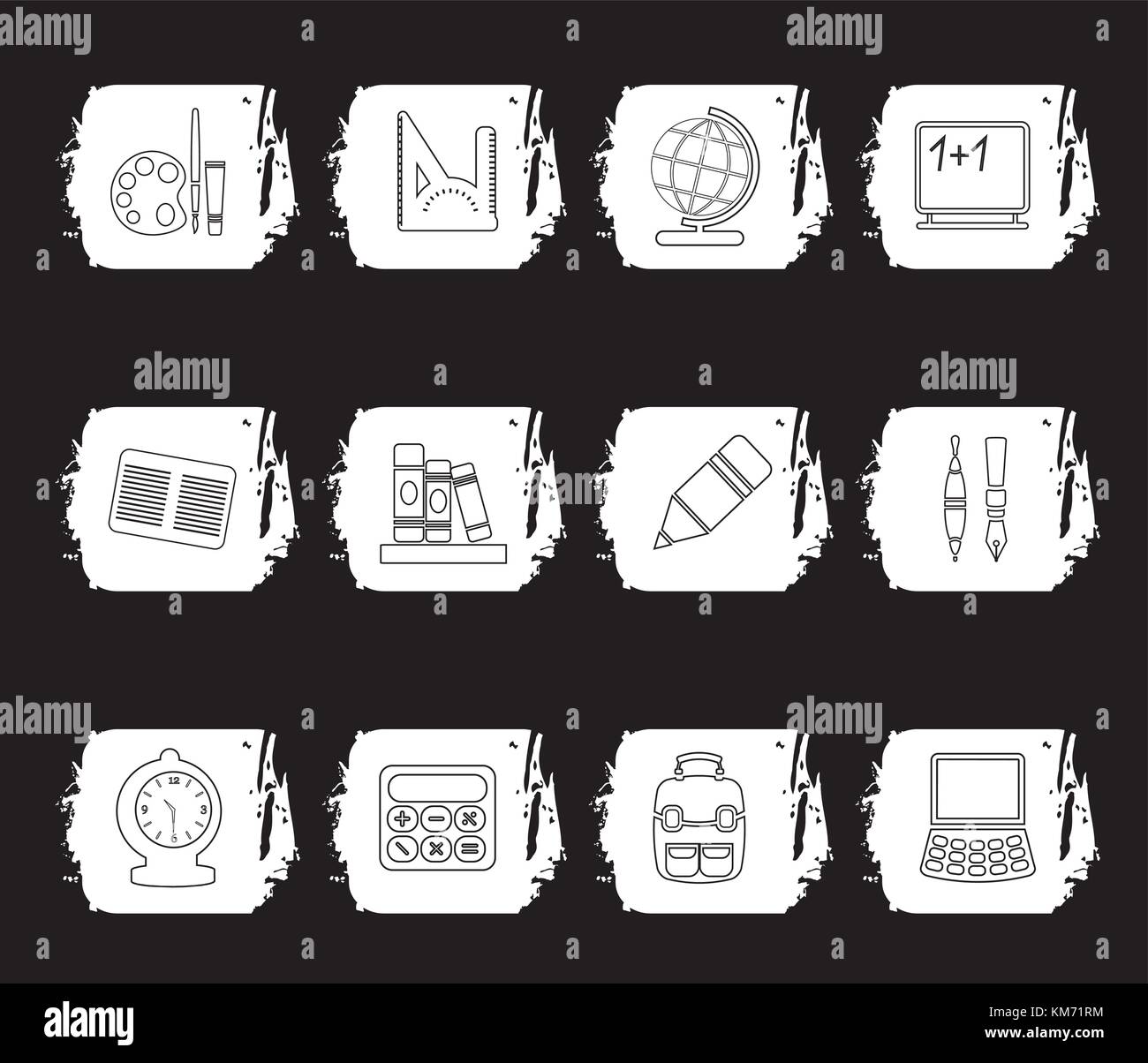 School and education icons - vector icon set Stock Vector Image & Art ...