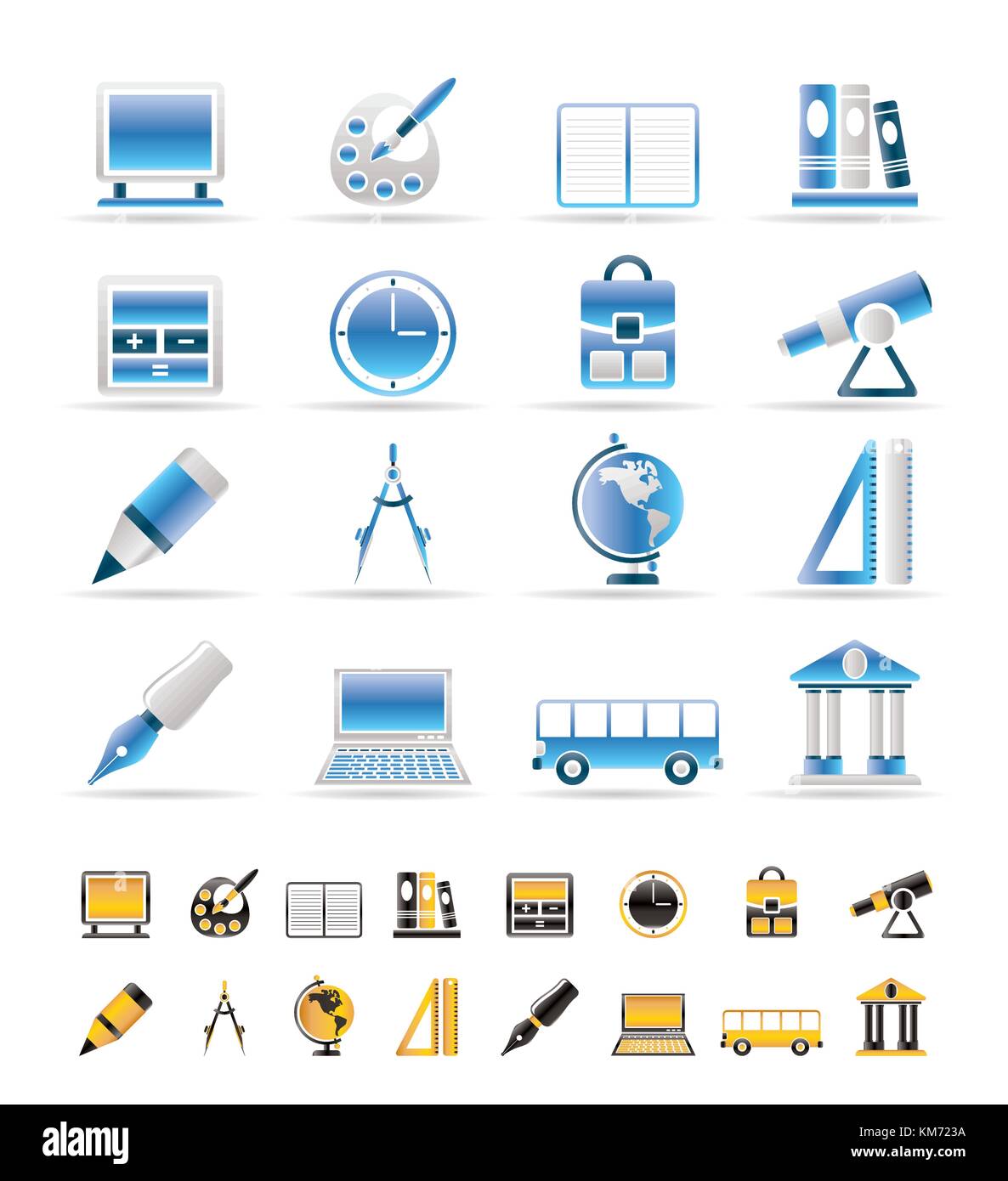 School and education icons - vector icon set Stock Vector Image & Art ...