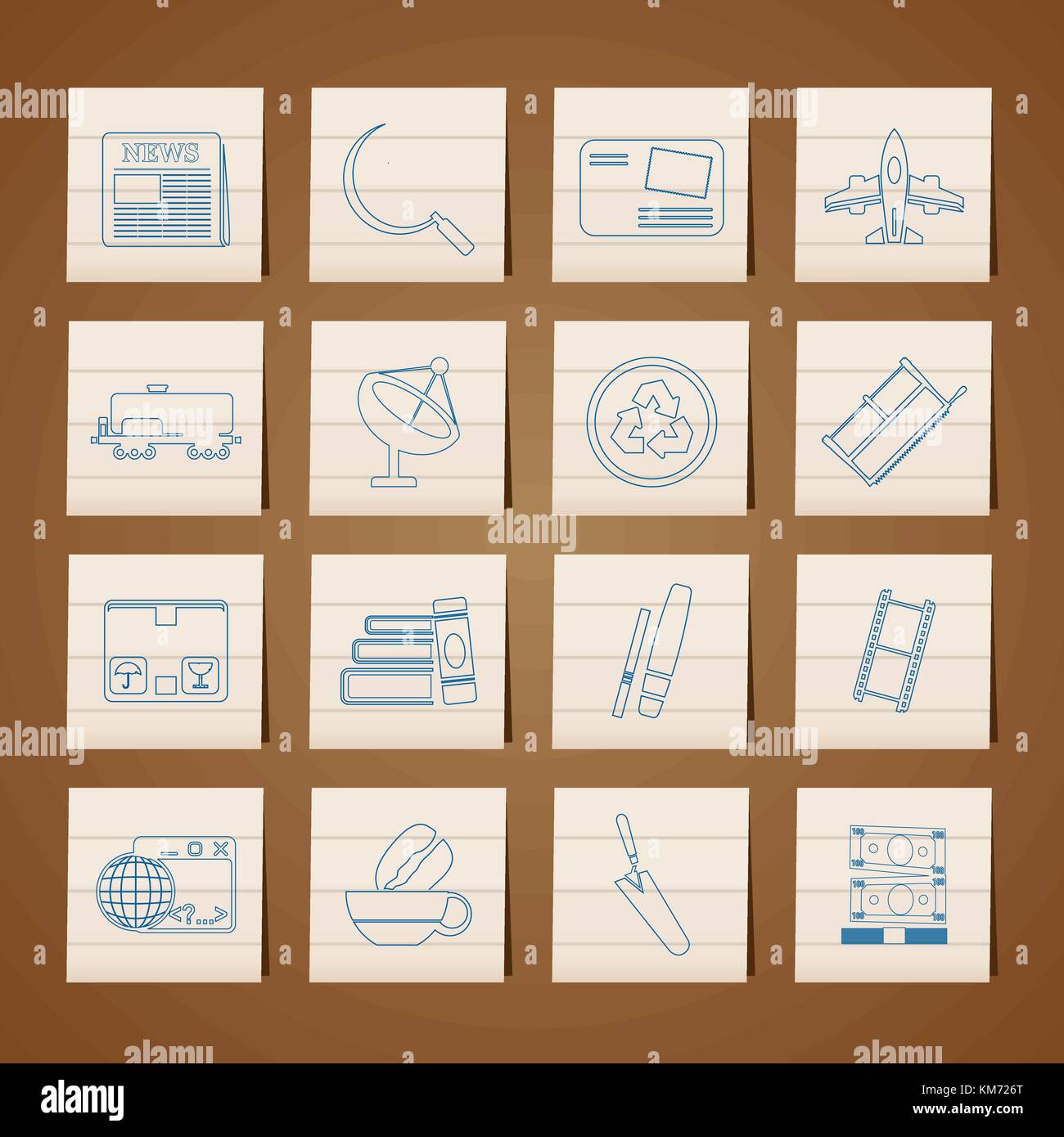 Business and industry icons- vector icon set Stock Vector Image & Art ...