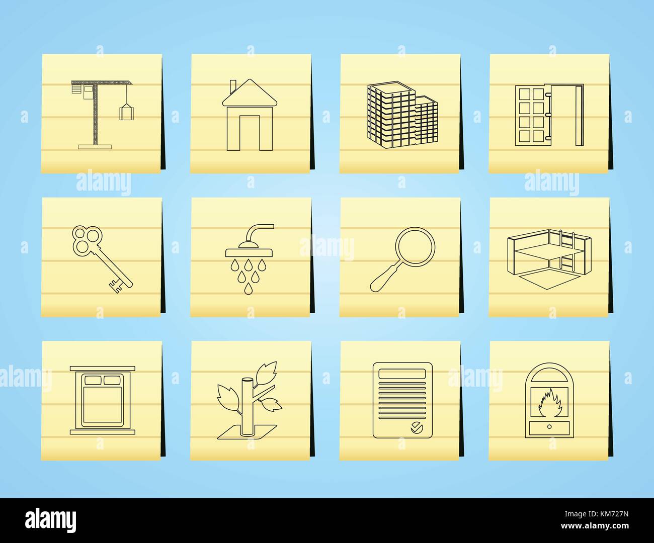 Simple Real Estate icons - Vector Icon Set Stock Vector Image & Art - Alamy