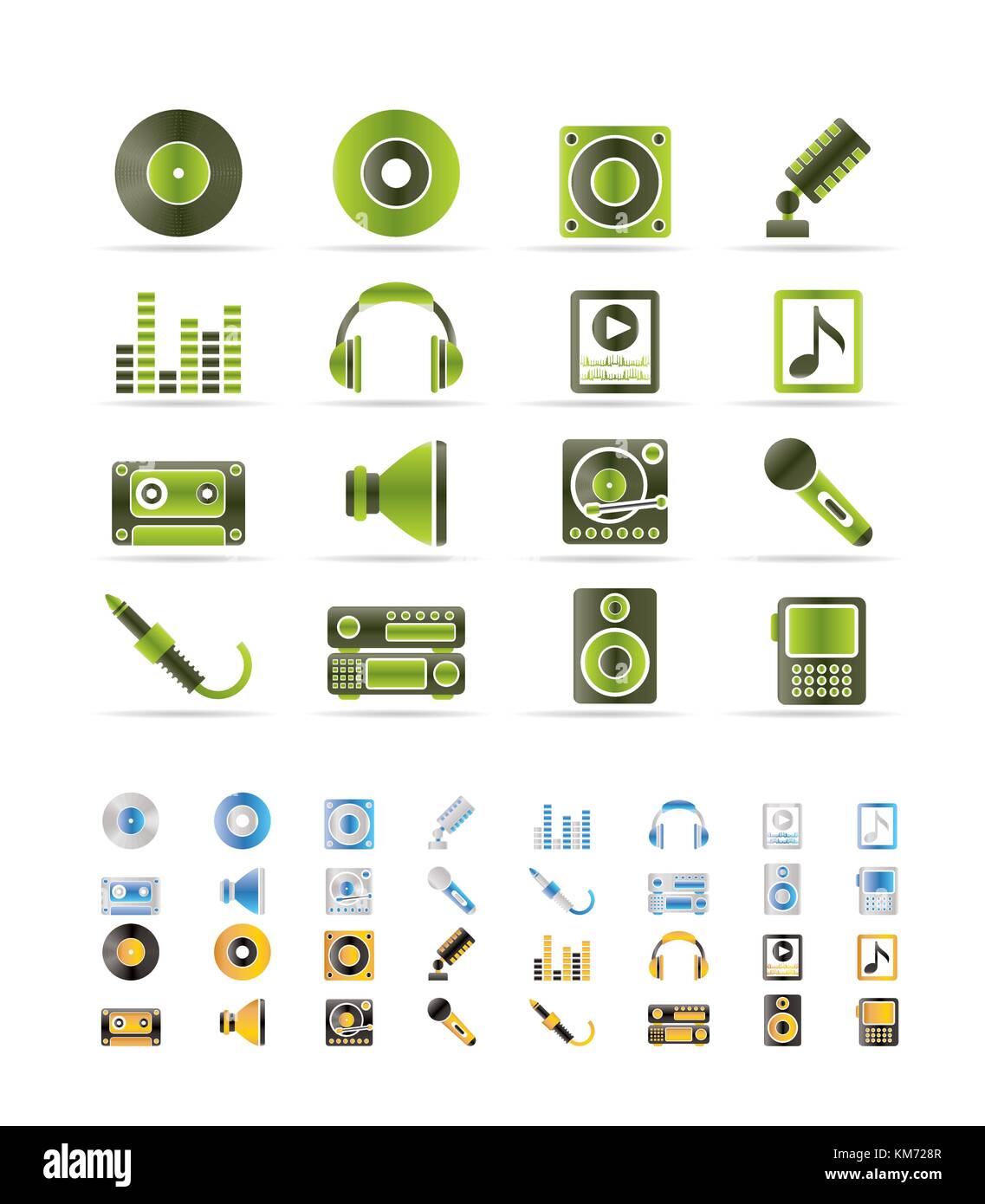 Music and sound icons - Vector Icon Set Stock Vector Image & Art - Alamy