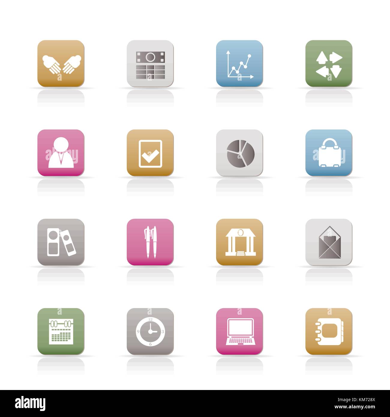 Business and Office icons - vector icon set Stock Vector Image & Art ...