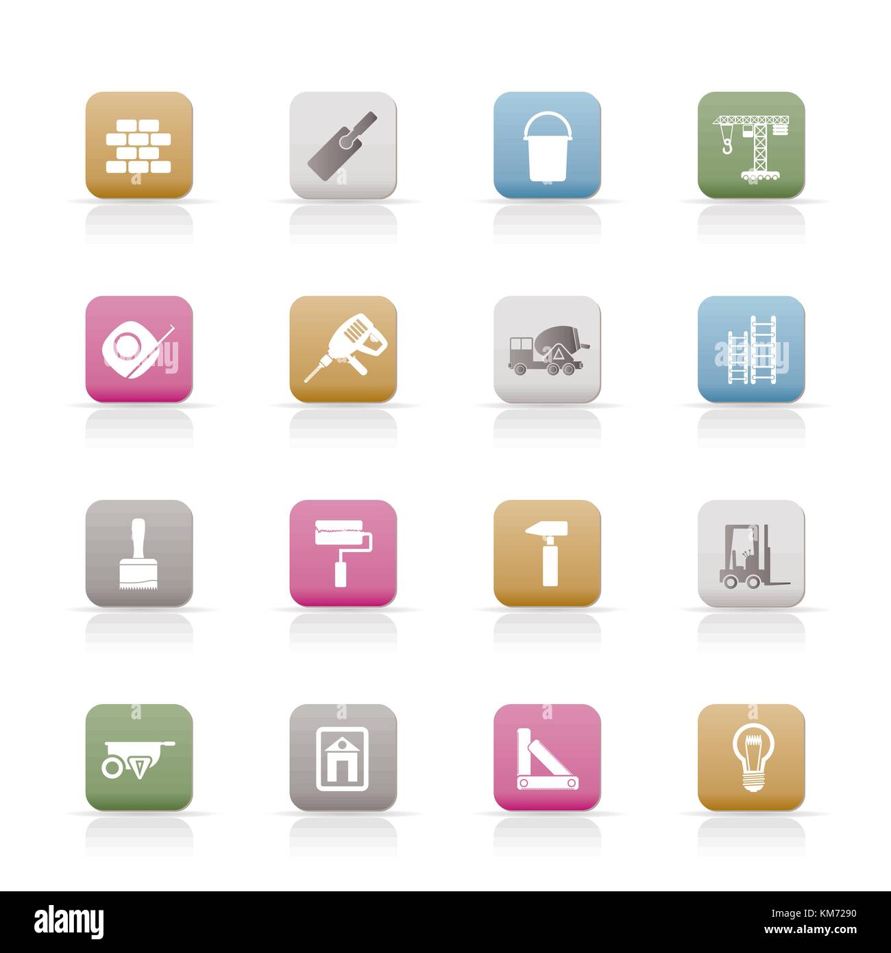 Construction and Building icons - vector Icon Set Stock Vector Image ...