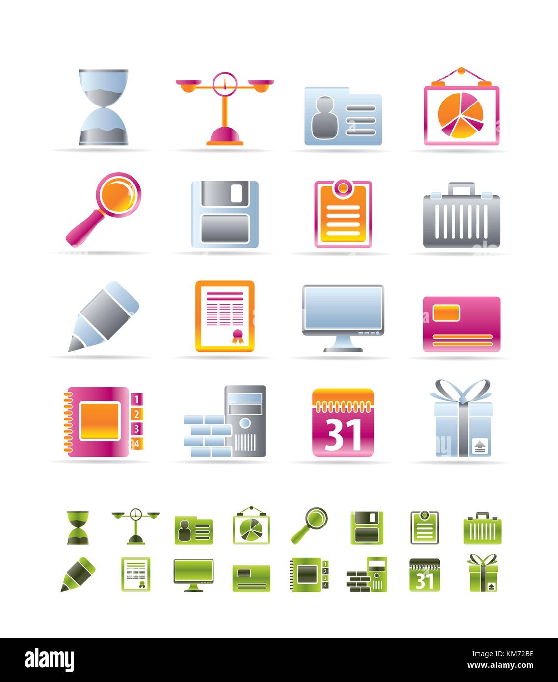 Business and office icons - vector icon set Stock Vector Image & Art ...