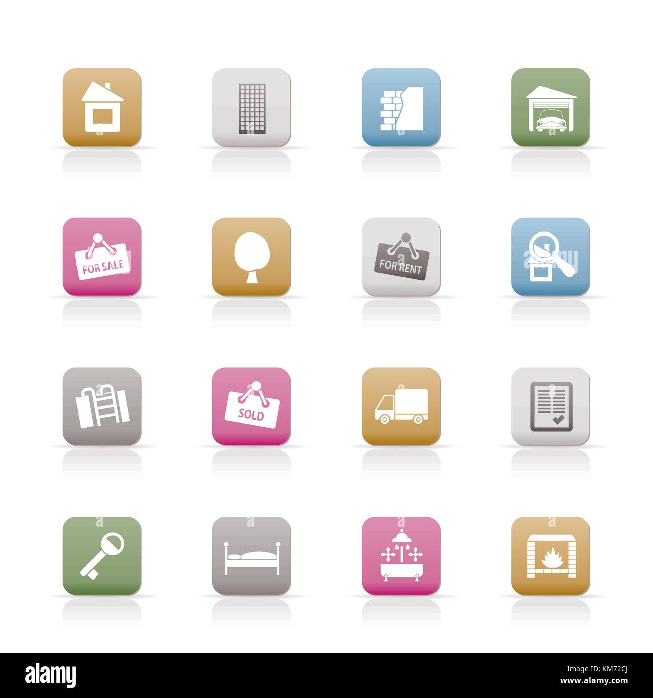 Real Estate icons - Vector Icon Set Stock Vector Image & Art - Alamy