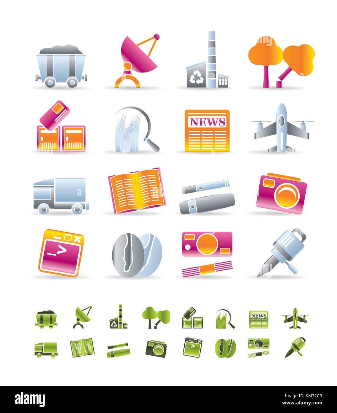 Business and industry icons - Vector Icon set Stock Vector Image & Art ...