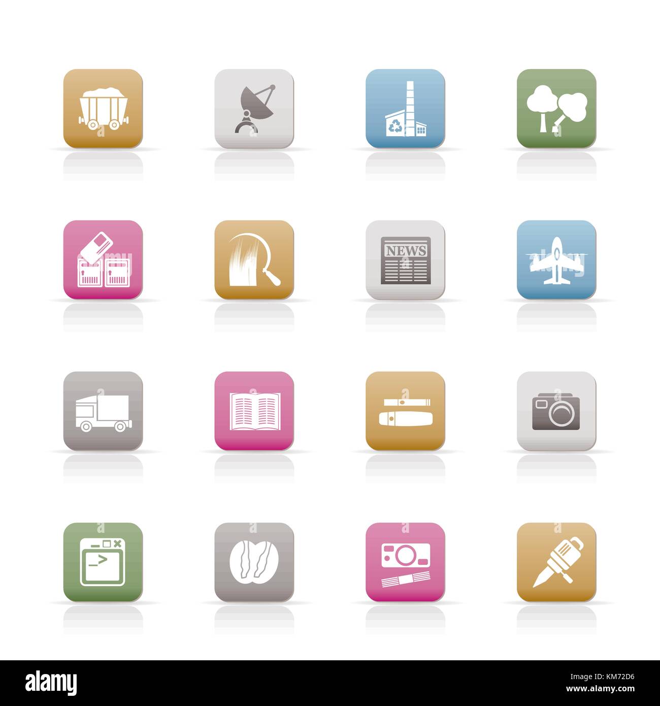 Business and industry icons - Vector Icon set Stock Vector Image & Art ...