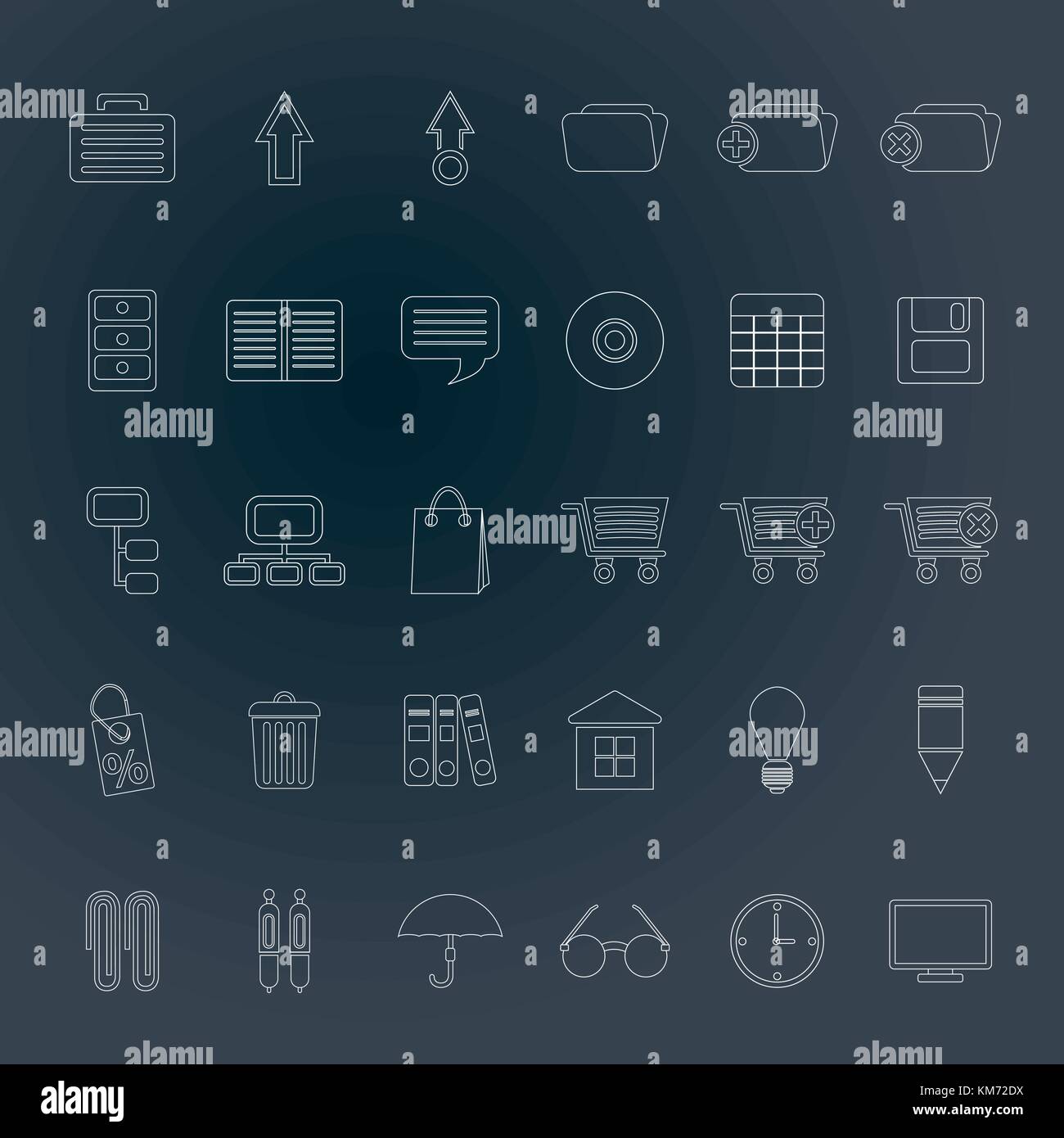Business and office icons - vector icon set Stock Vector Image & Art ...