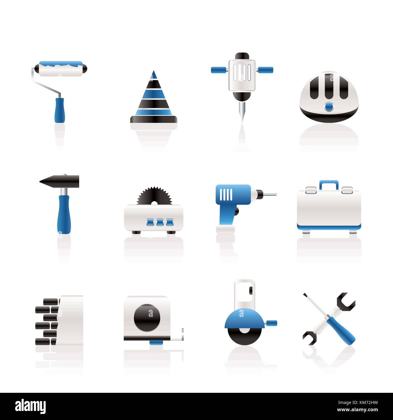 Building and Construction Tools icons - Vector Icon Set Stock Vector ...