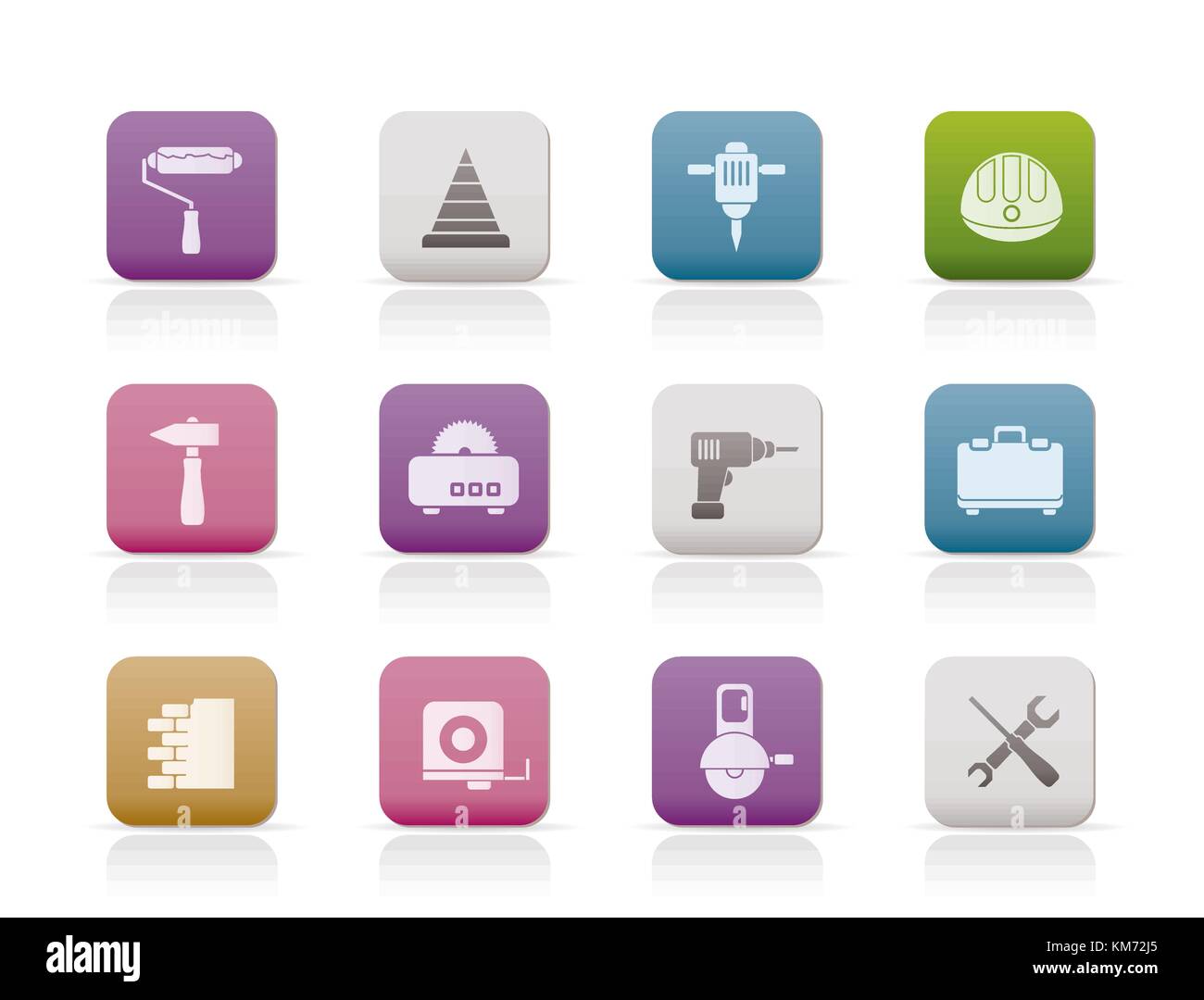 Building and Construction Tools icons - Vector Icon Set Stock Vector ...