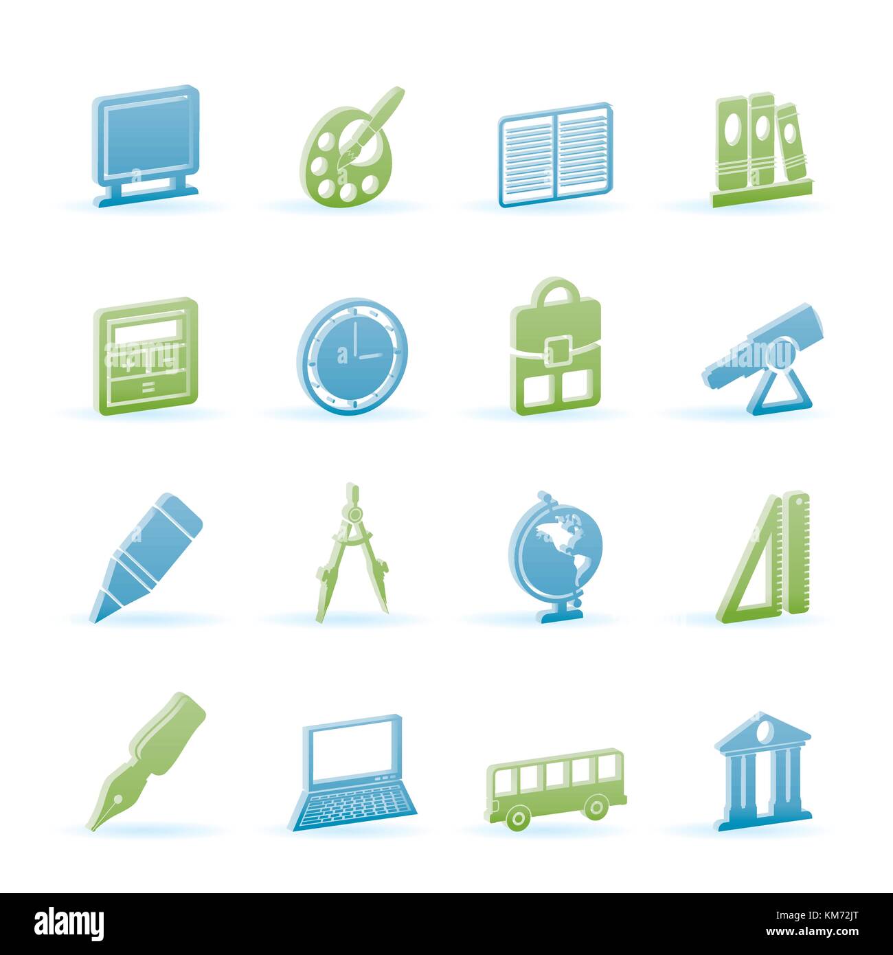 School and education icons - vector icon set Stock Vector Image & Art ...