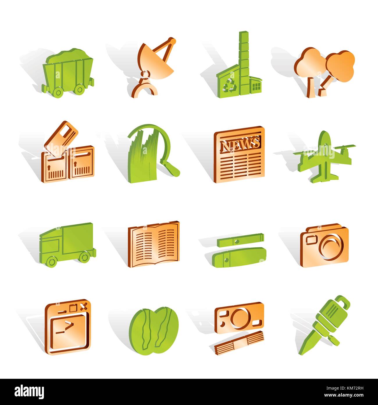 Business and industry icons - Vector Icon set Stock Vector Image & Art ...