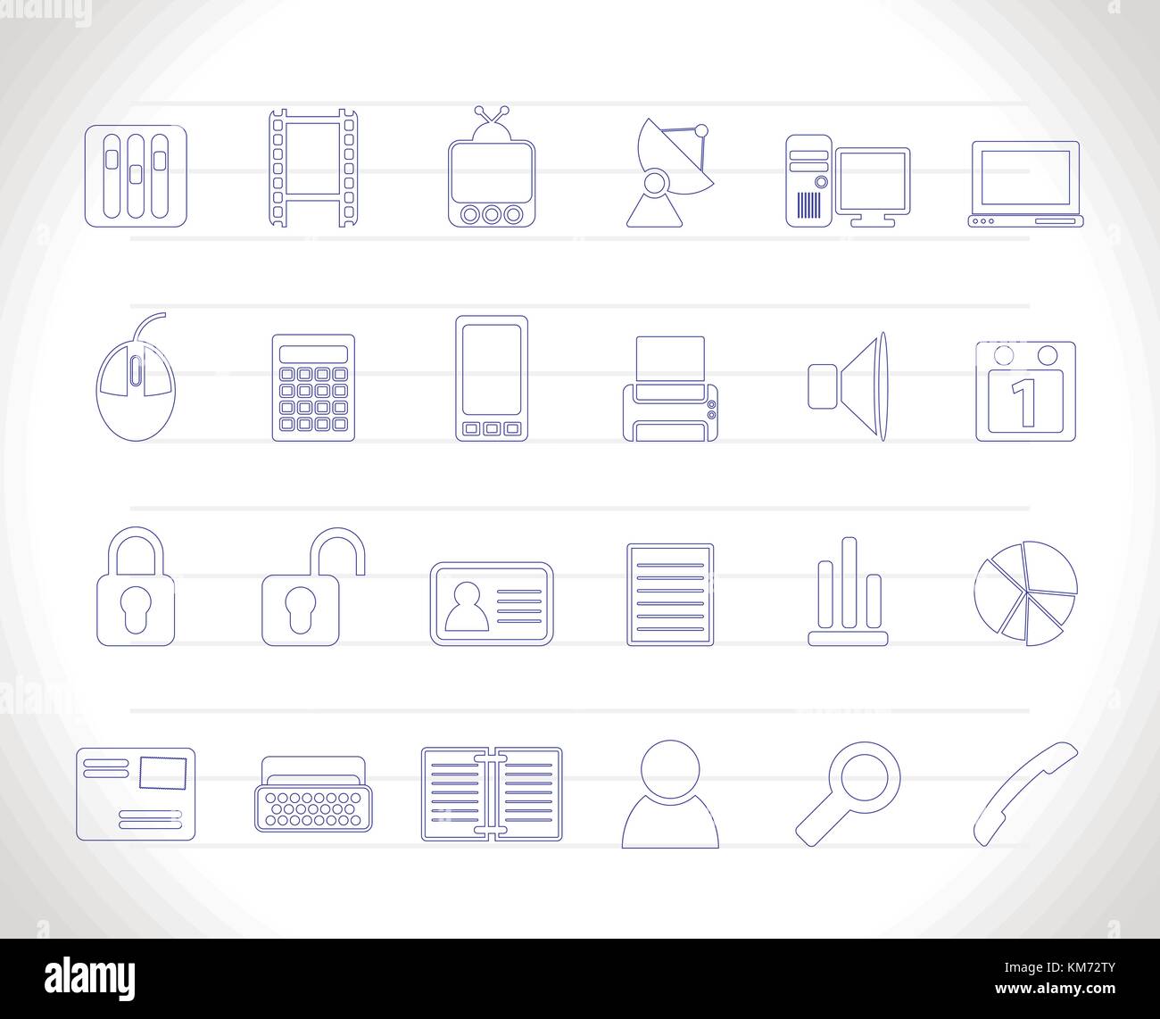 Business and office icons - vector icon set Stock Vector Image & Art ...