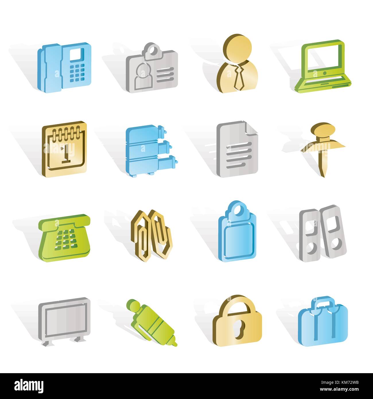 Business and Office icons - vector icon set Stock Vector Image & Art ...