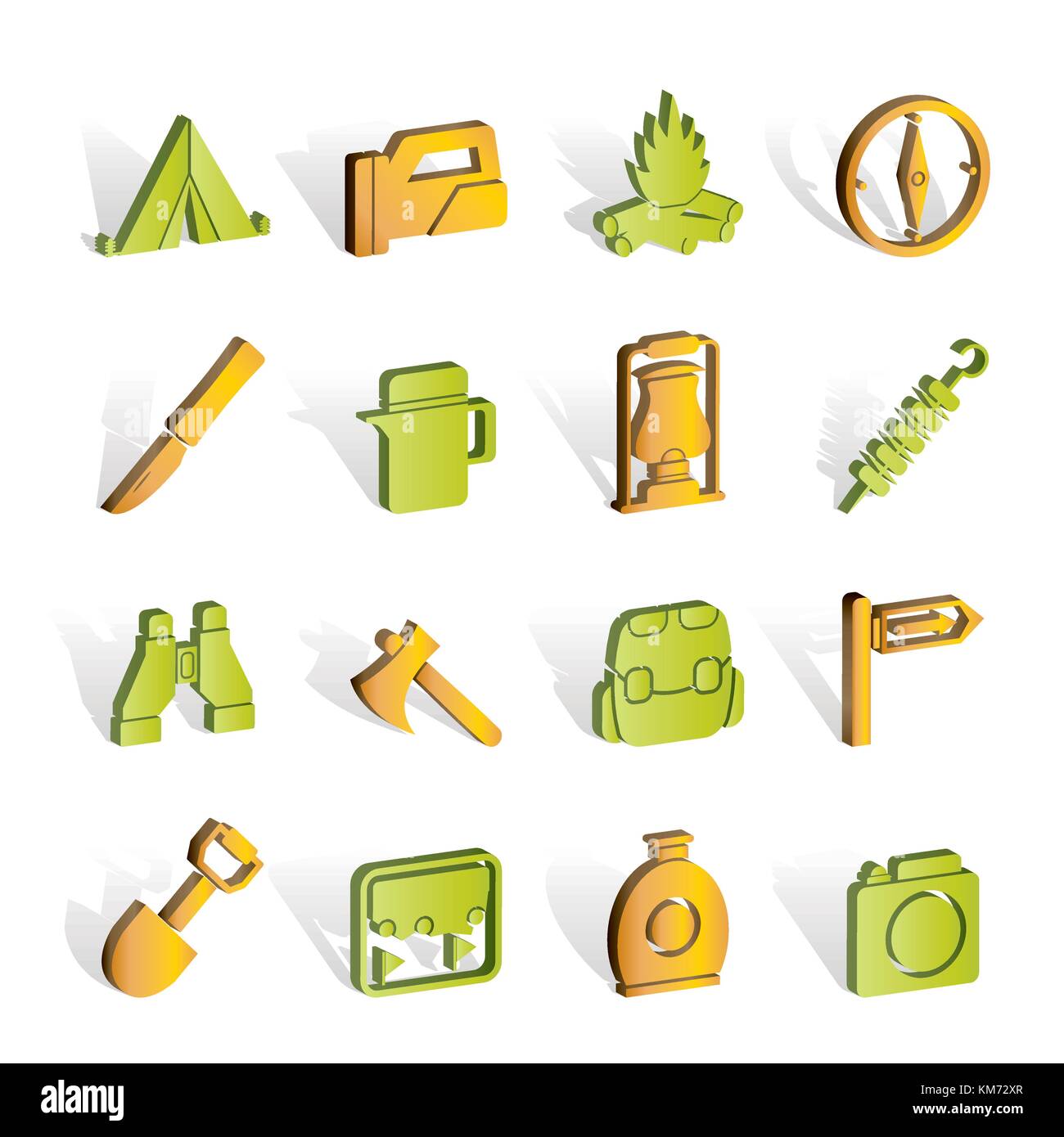 tourism and hiking icons - vector icon set Stock Vector Image & Art - Alamy