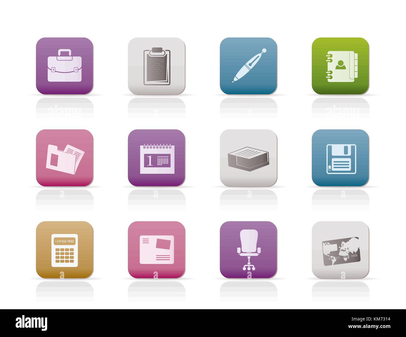 Business and office icons - vector icon set Stock Vector Image & Art ...