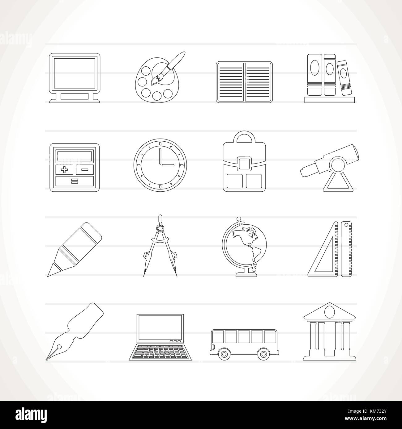 School and education icons - vector icon set Stock Vector Image & Art ...