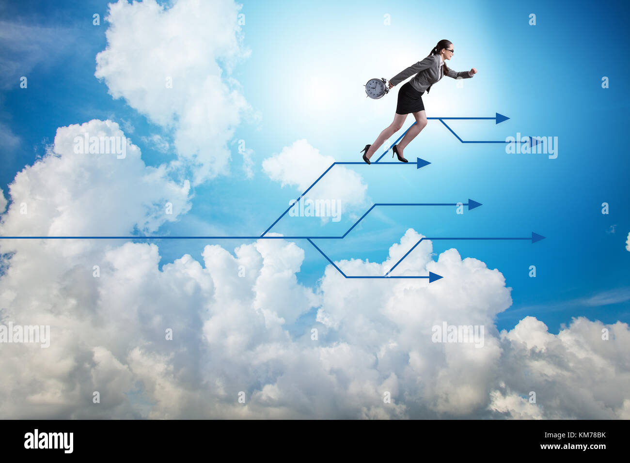 Businessman Choosing Different Career Paths In Business Stock Photo Alamy