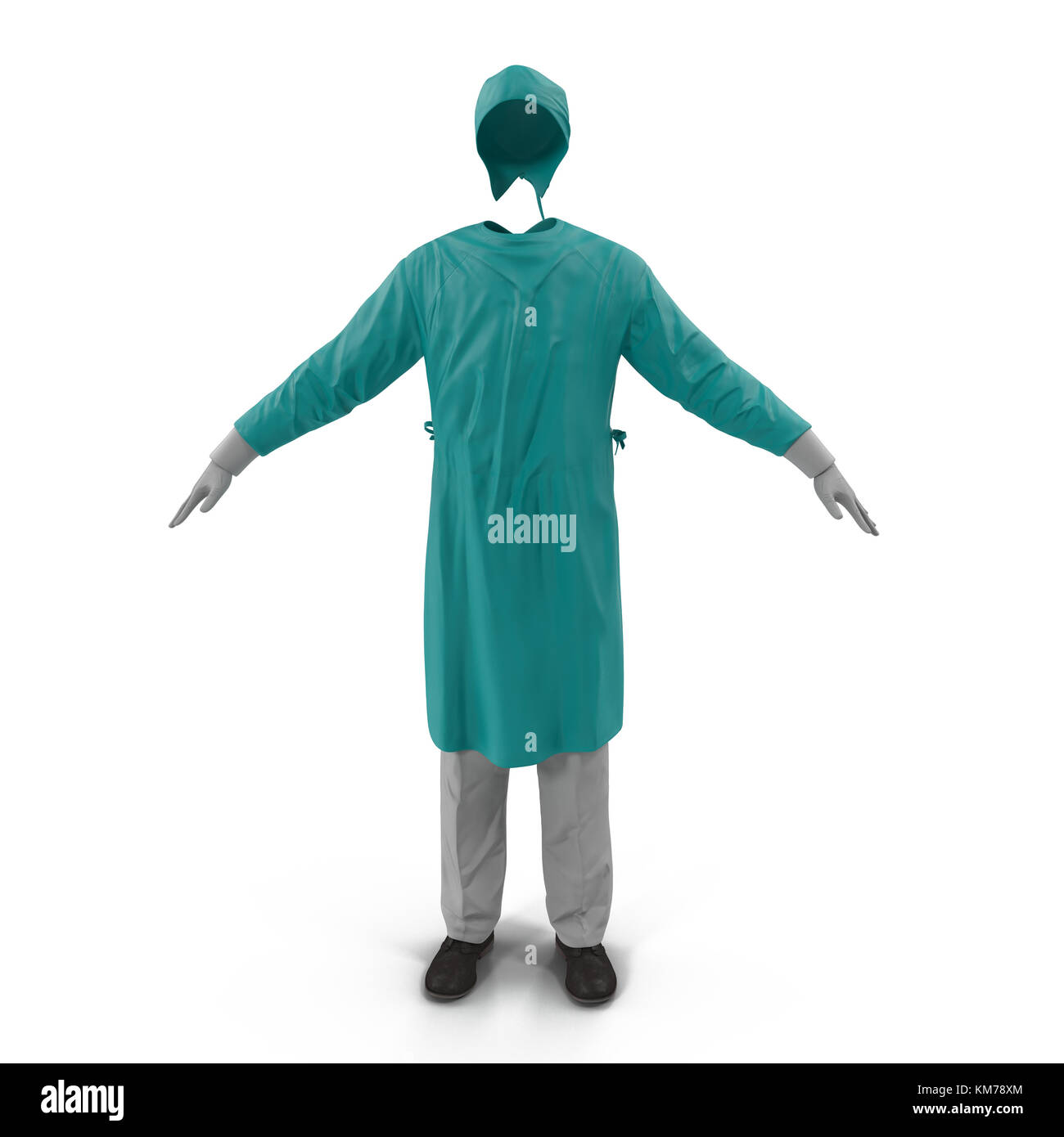 Medical workers clothes isolated on white. 3D illustration Stock Photo