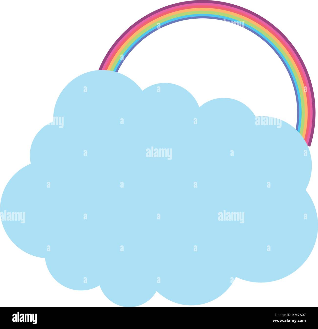 rainbow with cloud vector illustration Stock Vector Image & Art - Alamy