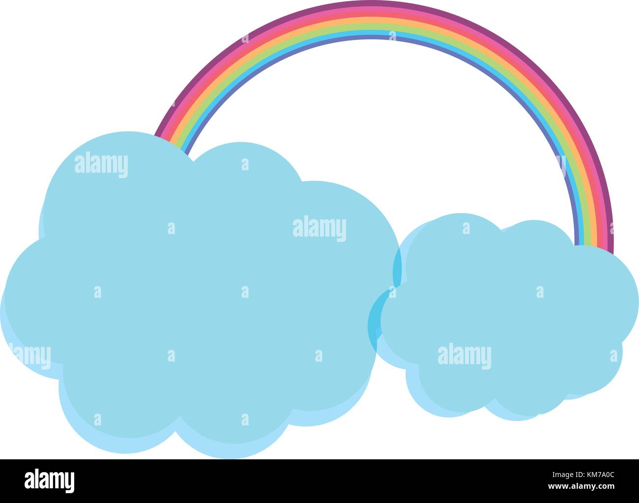 rainbow with cloud vector illustration Stock Vector Image & Art - Alamy
