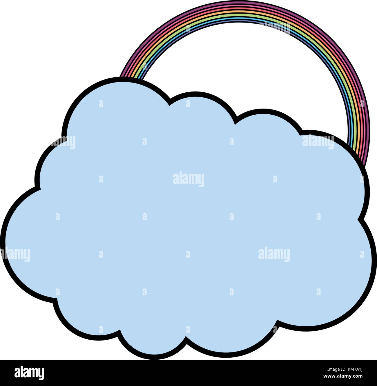 rainbow with cloud vector illustration Stock Vector Image & Art - Alamy