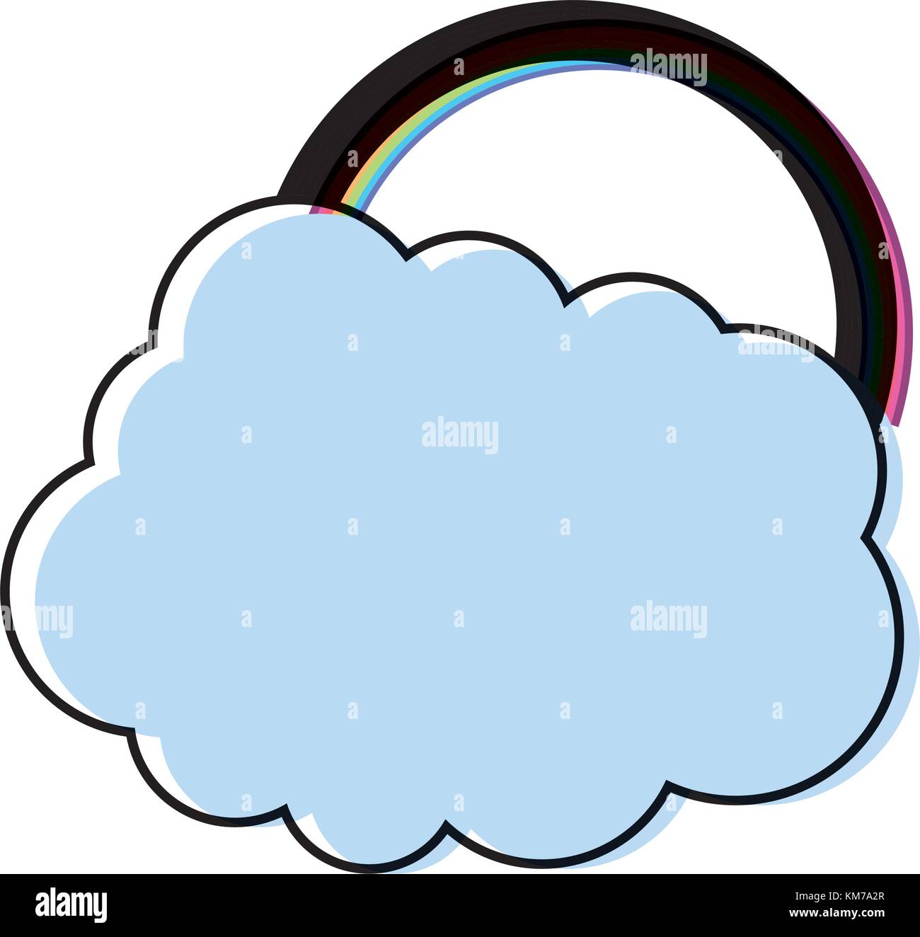 rainbow with cloud vector illustration Stock Vector Image & Art - Alamy