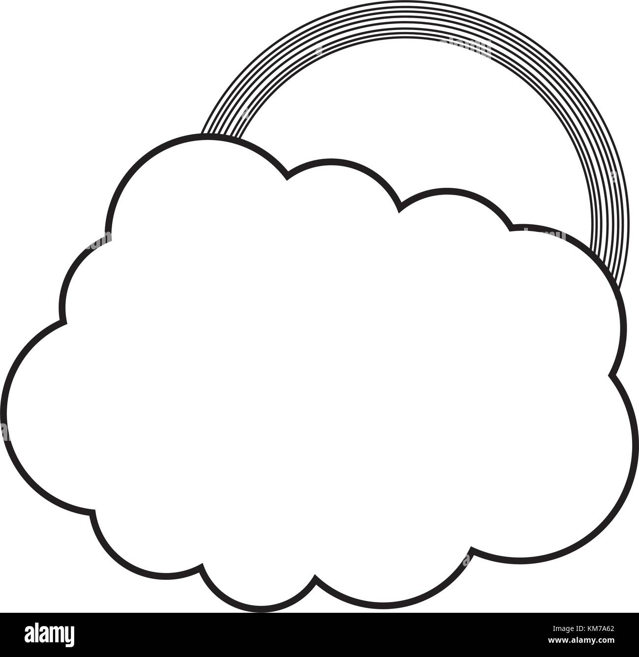 rainbow with cloud vector illustration Stock Vector Image & Art - Alamy
