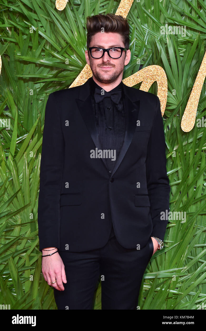 Henry Holland attending the Fashion Awards 2017, in partnership with Swarovski, held at the Royal Albert Hall, London. PRESS ASSOCIATION Photo. Picture Date: Monday 4th December, 2017. Photo credit should read: Matt Crossick/PA Wire Stock Photo