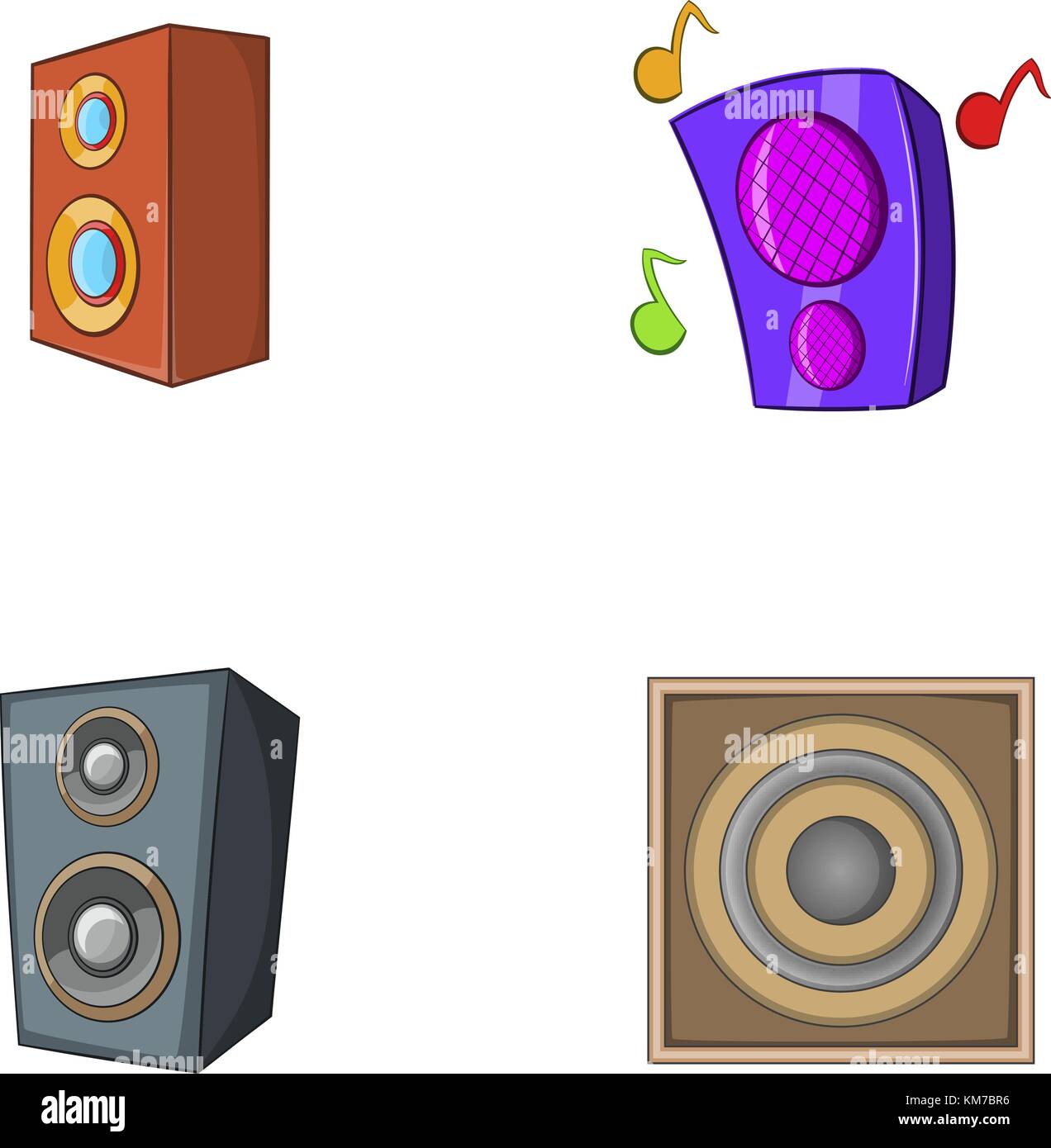 Speaker icon set, cartoon style Stock Vector Image & Art - Alamy