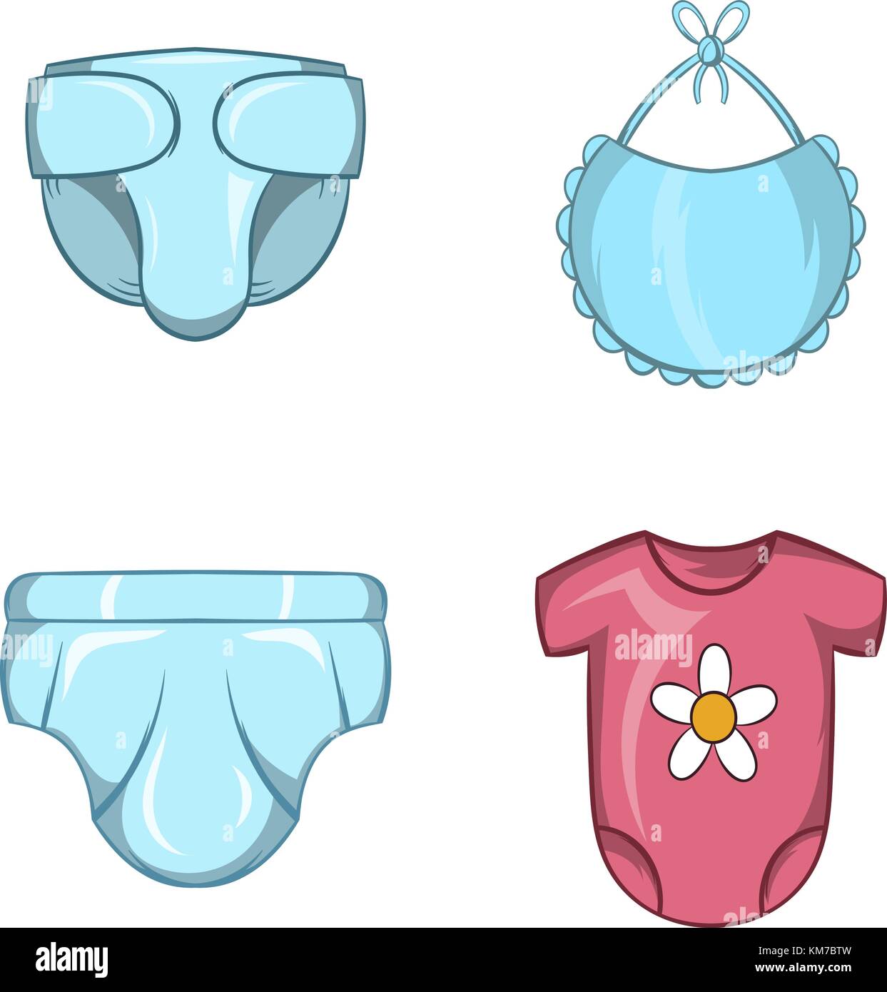 Baby clothes icon set, cartoon style Stock Vector Image & Art - Alamy