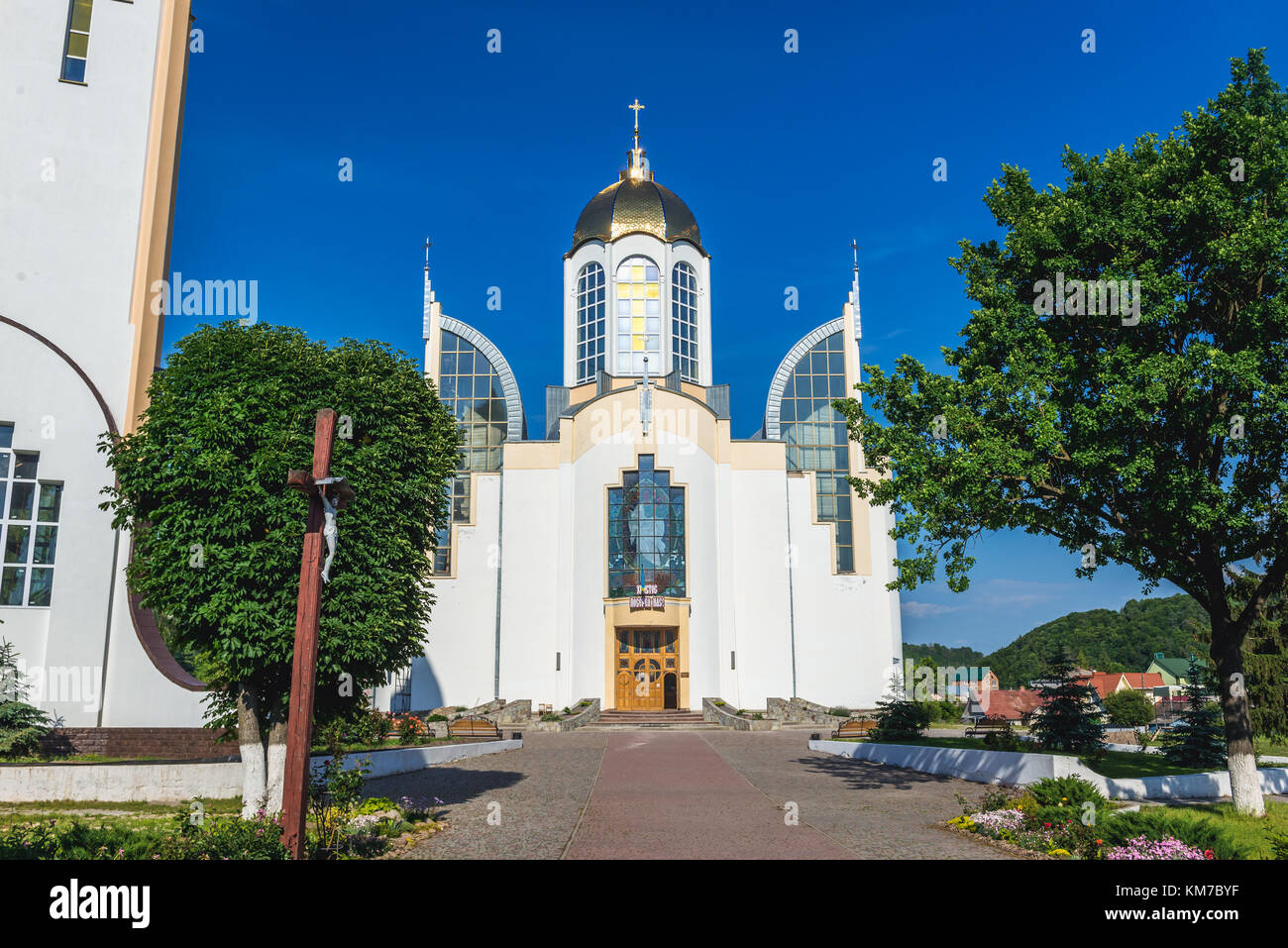 Cathedral of Supreme Apostles Peter and Paul in Chortkiv city in Ternopil Oblast of western Ukraine Stock Photo