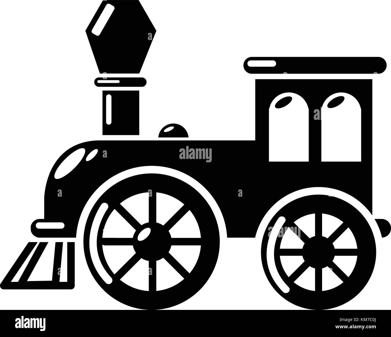 Old train icon, simple style Stock Vector Image & Art Alamy