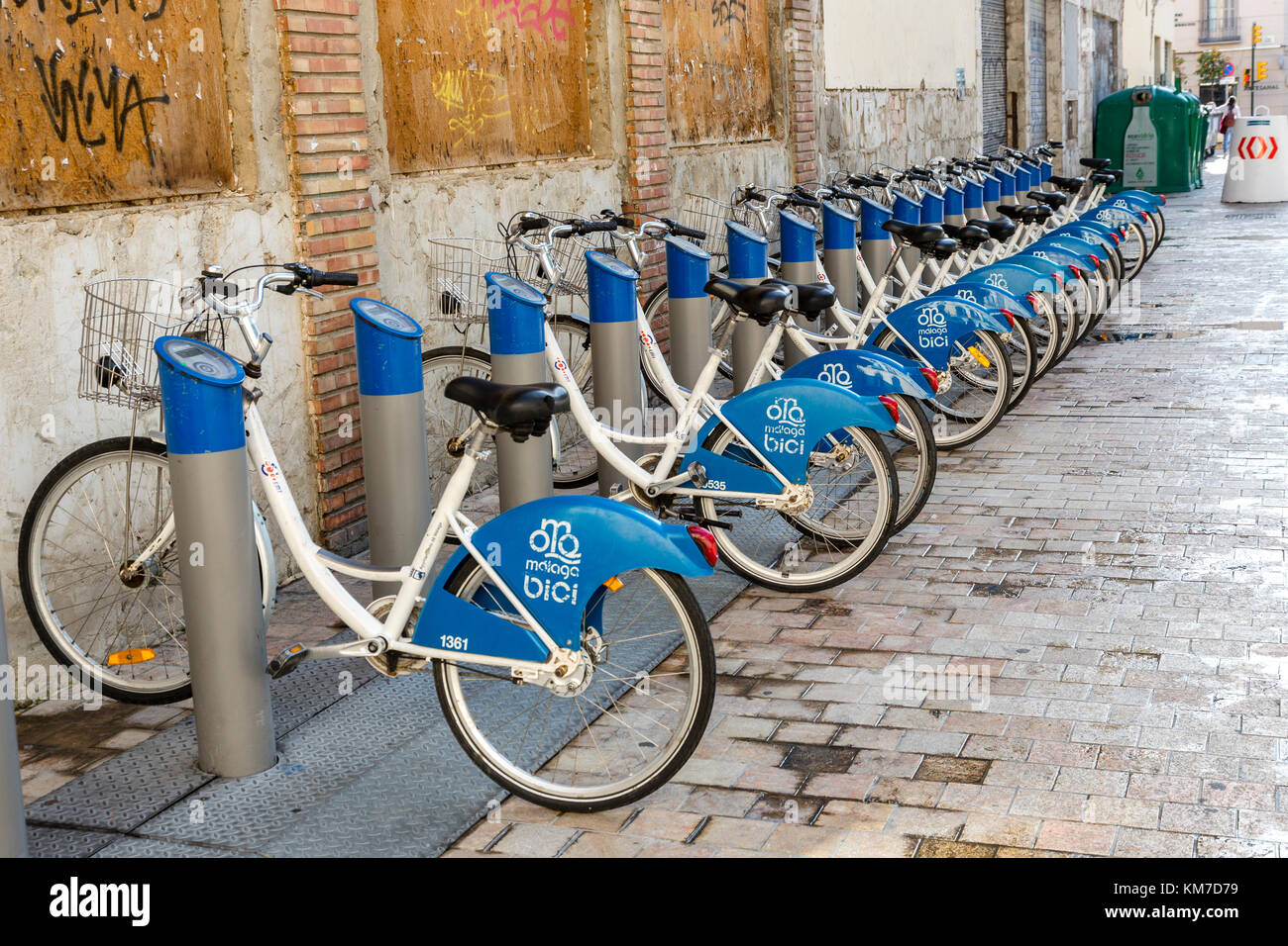 Málaga Bici Bicycle Rental Service, Spain Stock Photo
