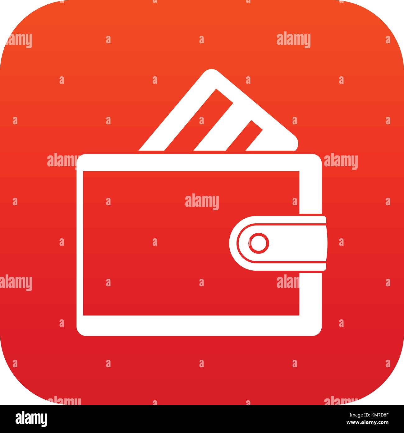 Wallet with credit card icon digital red Stock Vector Image & Art - Alamy