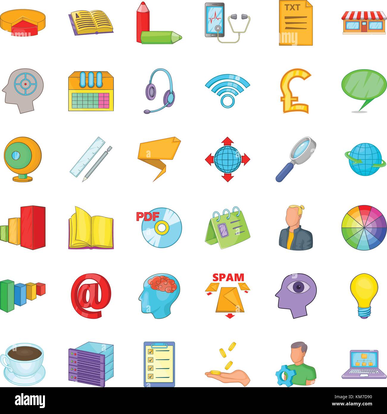 Network marketing icons set, cartoon style Stock Vector Image & Art - Alamy