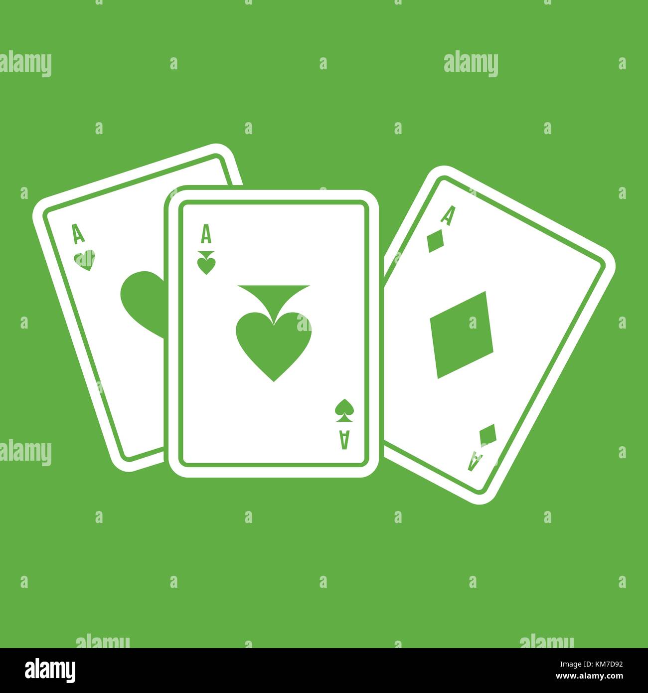 Playing cards icon green Stock Vector Image & Art - Alamy