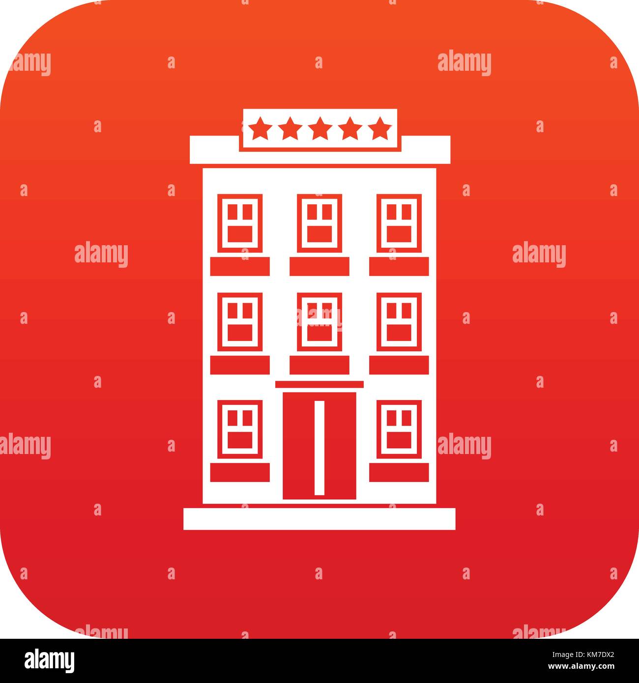 Hotel building icon digital red Stock Vector Image & Art - Alamy