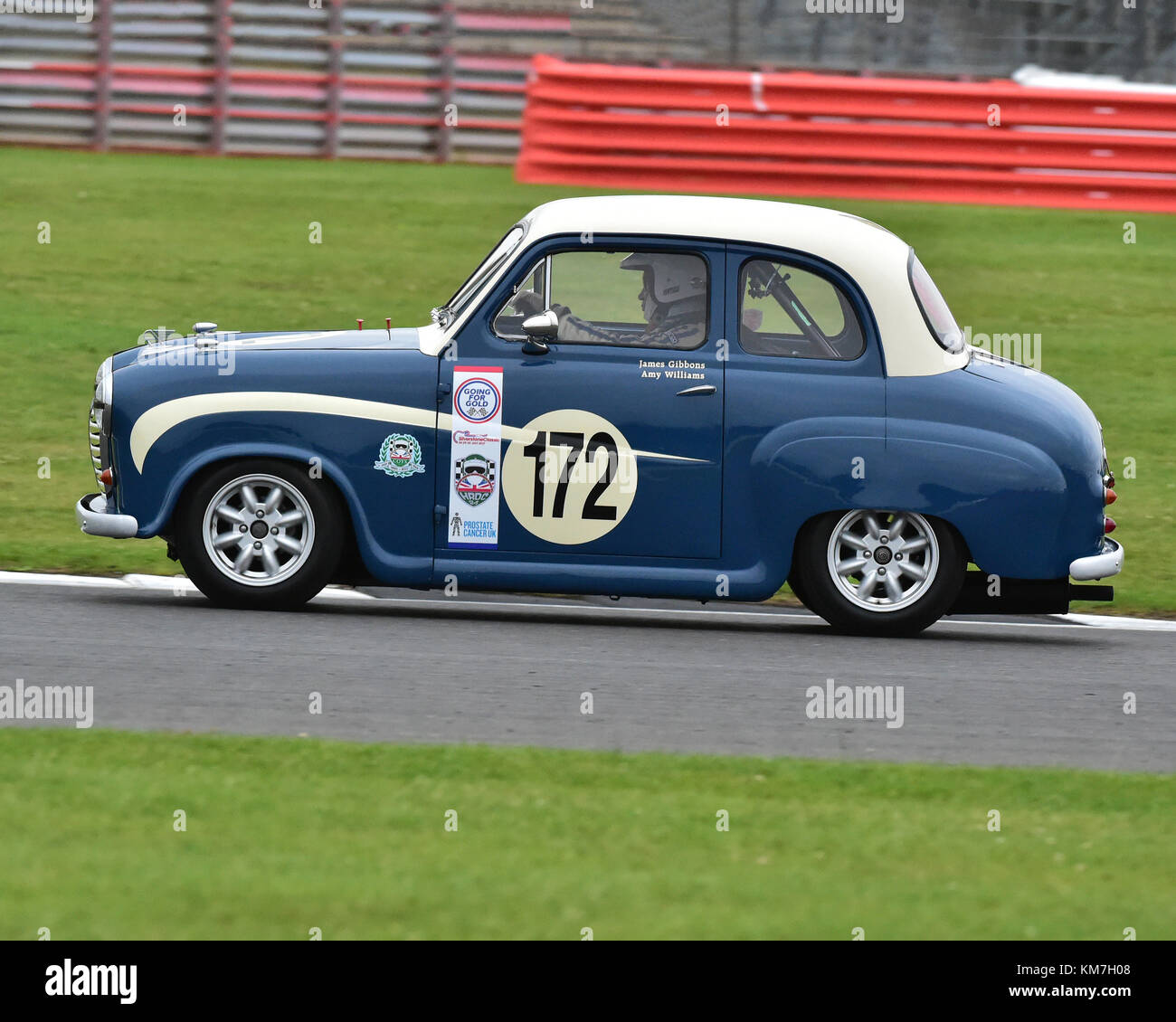 Amy Williams, James Gibbons, Austin A35 Academy, Silverstone Classic Celebrity Challenge Trophy, Silverstone Classic, July 2017, Silverstone, 60's car Stock Photo