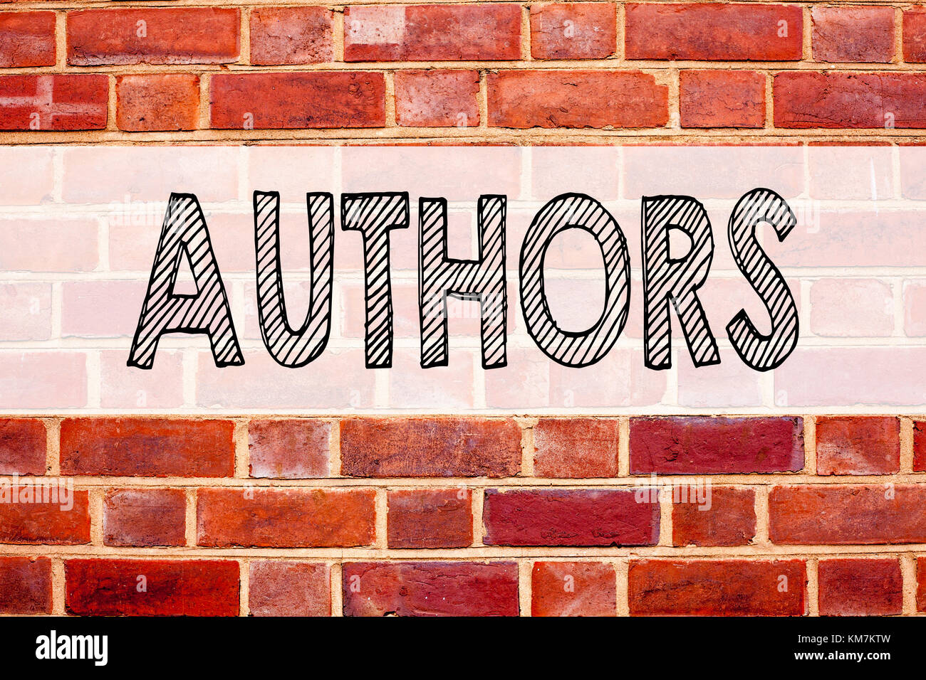 Hand writing text caption inspiration showing Authors concept meaning ...
