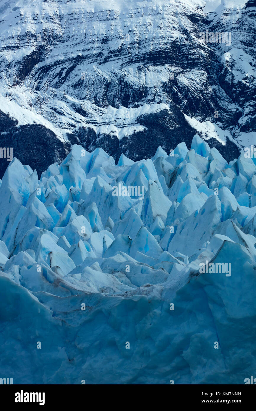 Terminal face of Perito Moreno Glacier, Parque Nacional Los Glaciares (World Heritage Area), Patagonia, Argentina, South America Stock Photo