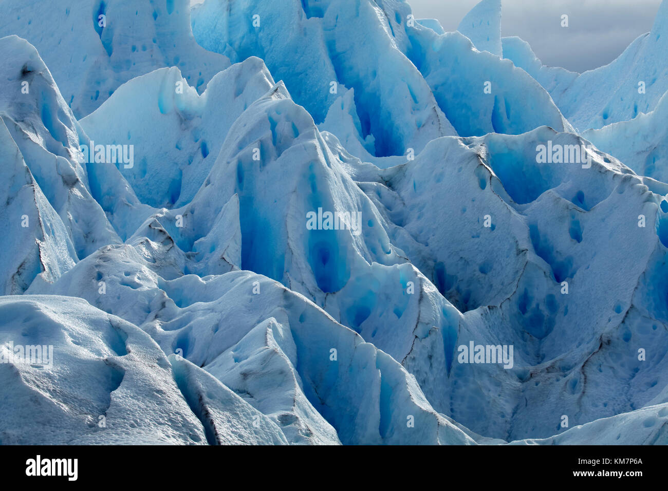 Crevasses in Perito Moreno Glacier, Parque Nacional Los Glaciares (World Heritage Area), Patagonia, Argentina, South America Stock Photo