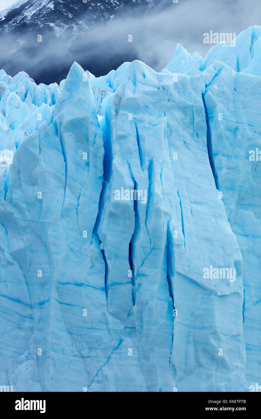 Terminal face of Perito Moreno Glacier, Parque Nacional Los Glaciares (World Heritage Area), Patagonia, Argentina, South America Stock Photo