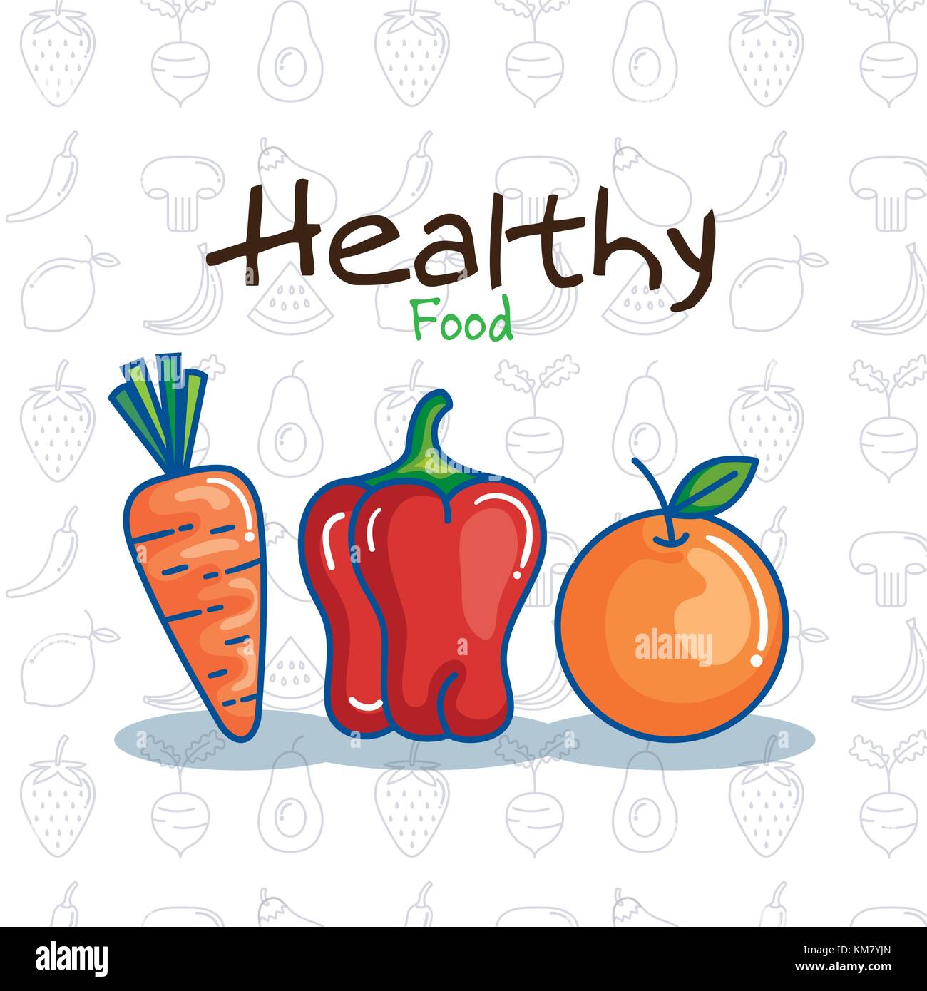 fruits and vegetables set icons vector illustration design Stock Vector ...