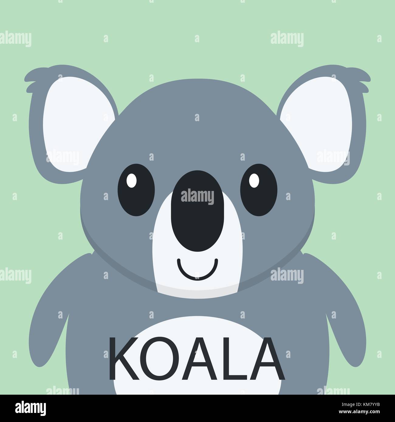 Cute Coala bear cartoon flat icon avatar Stock Vector Image & Art - Alamy
