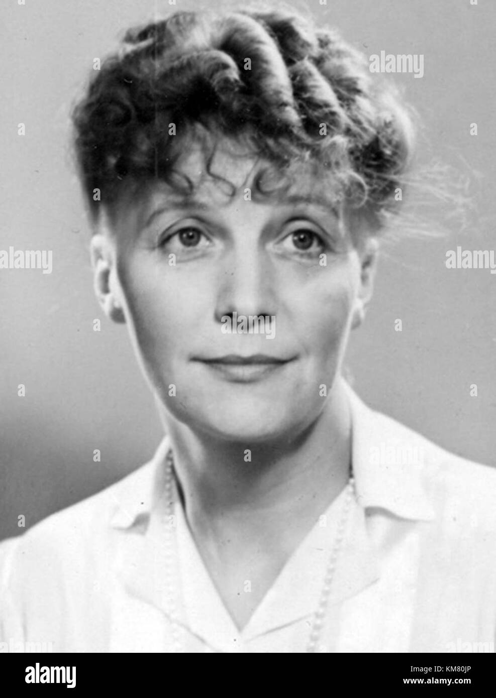 Karin Lundgren is associated with the Swedish Olympic Committee (SOK). She is recognized for her contribution to the organization, possibly in sports administration or Olympic events. Stock Photo