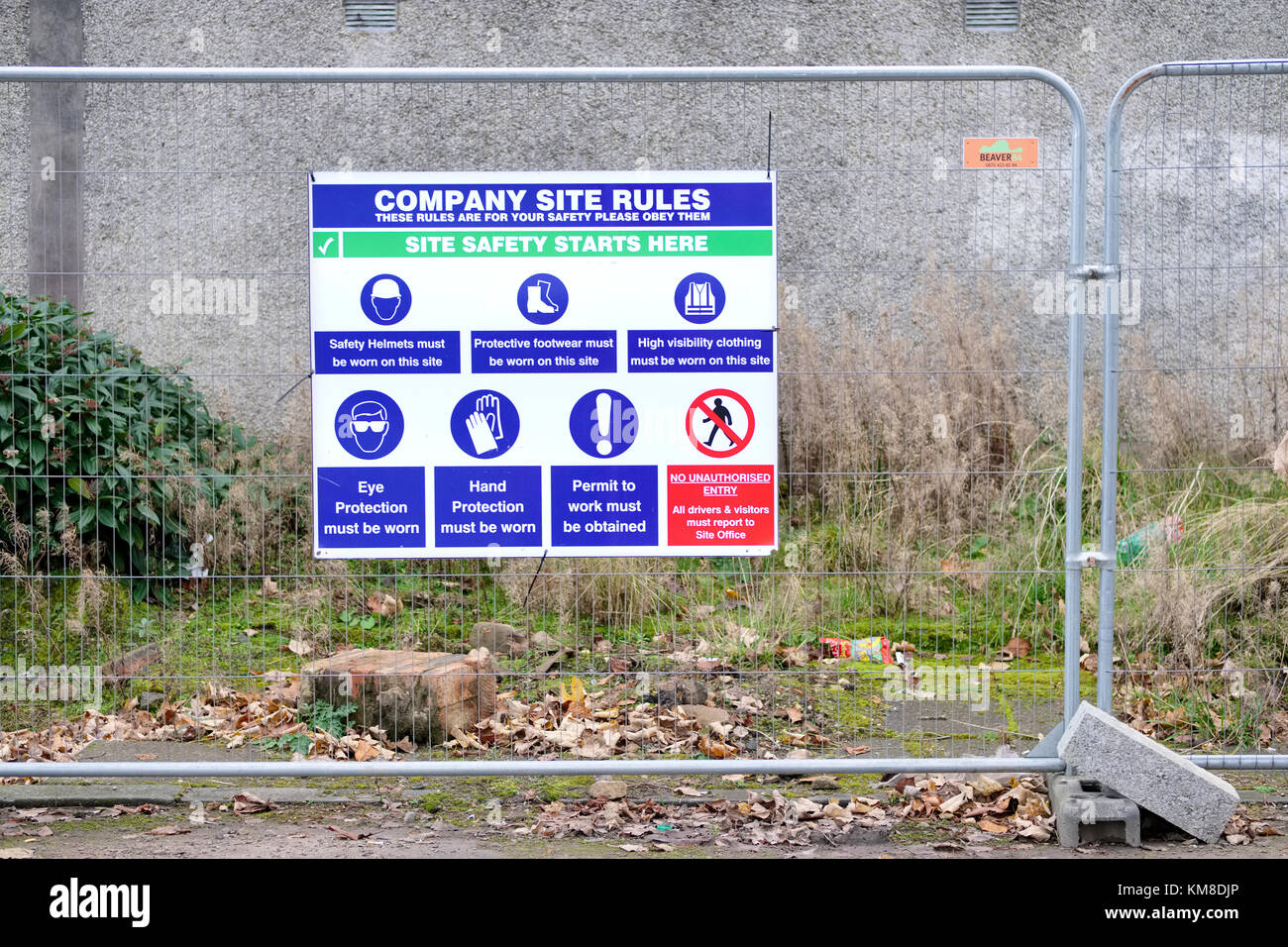 Health and Safety Site Rules Sign Construction Building Site