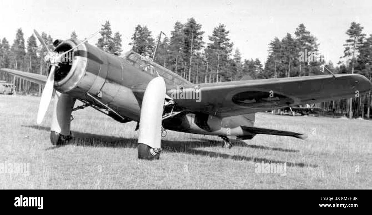 The Saab 17, a Swedish aircraft developed during the early 1940s, was used primarily as a dive bomber and reconnaissance plane. With a wooden construction and distinctive design, it was employed by the Swedish Air Force during World War II. Its capabilities included high maneuverability and the ability to operate from short airstrips. Stock Photo