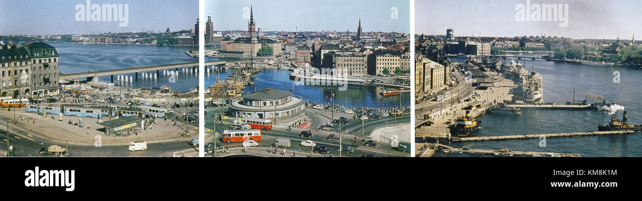 Slussen The Slussen panorama from 1956 depicts a historic view of the Slussen ...