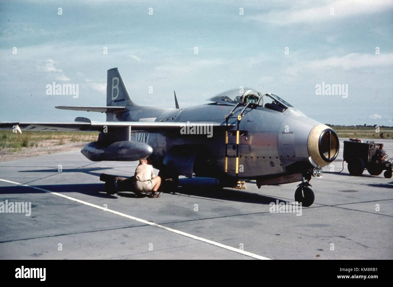 J 29 reconnaissance variant at Kamina Air Base Stock Photo - Alamy